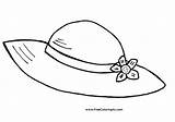 Hat Coloring Pages Printable Book Summer Print Sheets Hats Clipart Kids Clip Drawing Top Popular Choose Board sketch template
