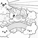 Coloring Pages Unicorn Rainbow Printable Magic Color Cute Clouds Sun Kids Getcolorings Butterfly Sheet Sheets Print Heart Halloween Getdrawings Girls sketch template