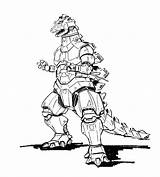 Mechagodzilla Godzilla Getdrawings Mecha Kiryu Getcolorings sketch template