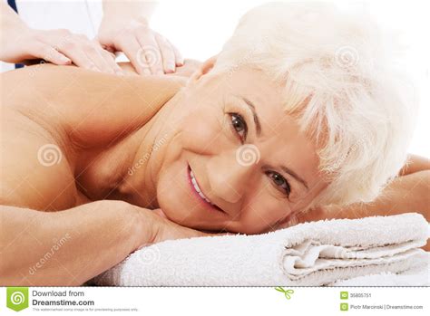 an old woman is having a massage spa concept stock image image 35805751