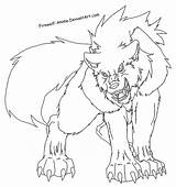 Wolf Anime Coloring Pages Howling Wolves Lineart Fighting Wings Pack Firewolf Drawing Moon Color Drawings Deviantart Getdrawings Getcolorings Girl Printable sketch template