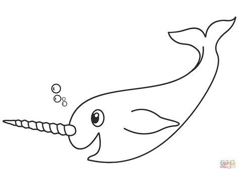narwhal pages coloring pages