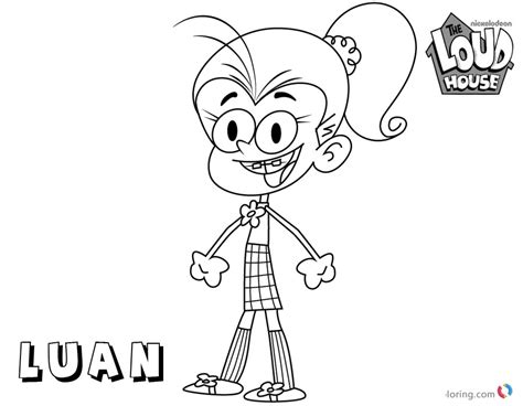 loud house coloring pages   draw luan  printable coloring pages