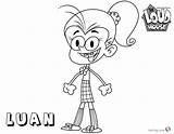 Loud House Coloring Pages Luan Draw Printable Sheets Leni Template Kids sketch template