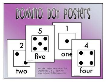 domino number posters  clip art  carrie teaching  tpt