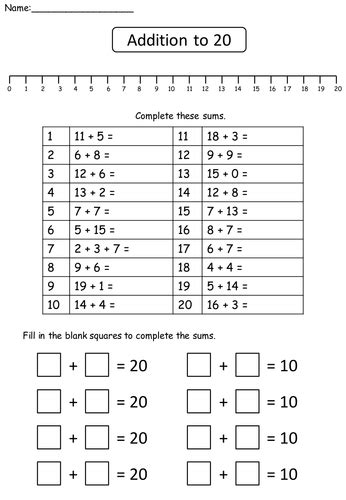 addition  subtraction   worksheets teaching resources