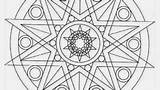Hexagram Coloring Designlooter Beginner Mandala 3d Star sketch template