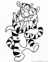 Coloring Winnie Pooh Pages Tigger sketch template