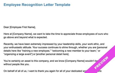 employee recognition letter template hourly workforce tracking