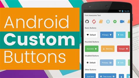 custom button  android fastest   design android button  step  step tutorial youtube