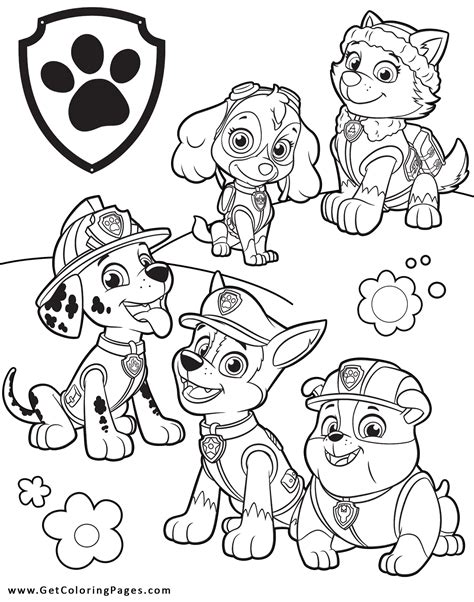 paw patrol pups coloring pages  getcoloringscom  printable