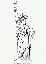 Statue Liberty Coloring sketch template