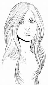Blank Coloring Pages Drawing Girl Color Face Colouring Book Draw Drawings Sketch Sketches Choose Board sketch template