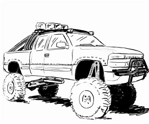 jacked  truck sheets coloring pages