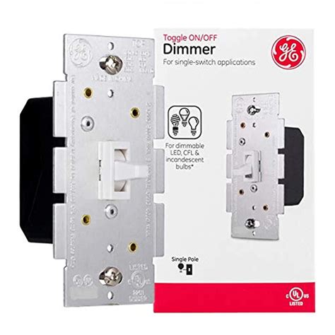 ge light switch dimmer single pole toggle dimmer   dimmable wall switch dimmable led cfl