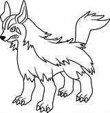 Lycanroc Pages Mightyena sketch template