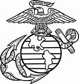 Usmc Corps Dragoart Emblem sketch template