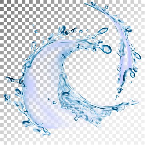 realistic blue water splash  drops vector illustration  vector art  vecteezy