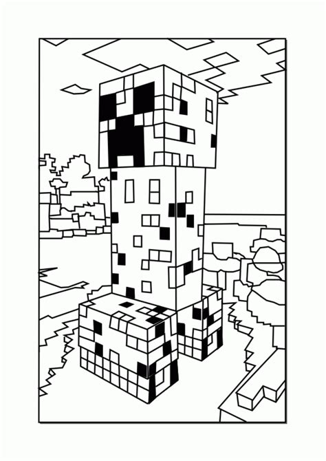 minecraft creeper coloring pages  printable minecraft