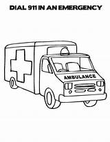 Coloring Community Helpers Ambulance Car Netart Color sketch template