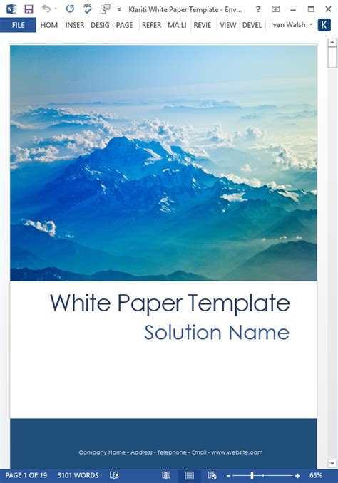 white papers ms word templates  tutorials
