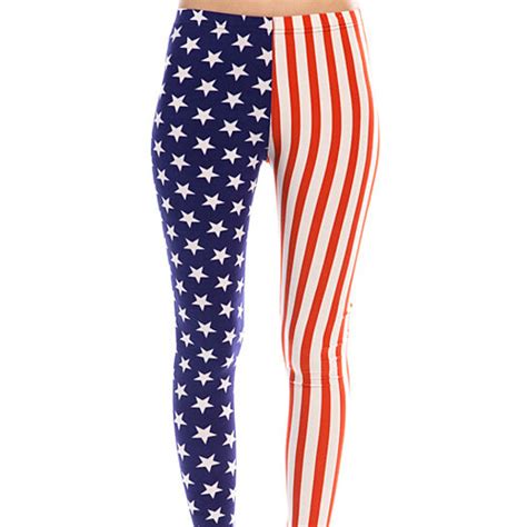 Buy American Flag Printed Leggings By Style Gather On Opensky