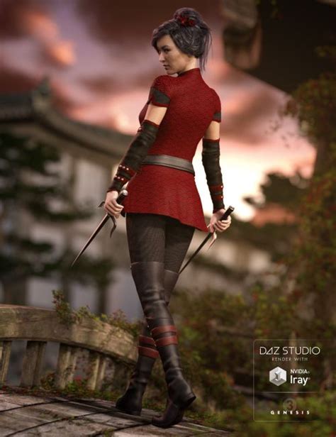 darkshade outfit for genesis 3 female s 3d models for poser and daz