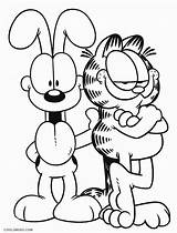 Odie Garfield Coloring Pages Getdrawings sketch template