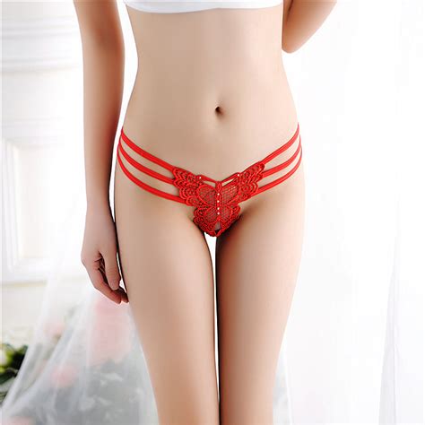 2017 New Women Sexy Panties Butterfly Thongs And G Strings