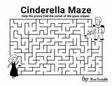 Cinderella Mazes Museprintables sketch template