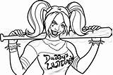 Harley Quinn Drawing Coloring Pages Joker Easy Cartoon Drawings Squad Suicide Para Colorir Draw Desenhos Face Pintar Davidson Color Bts sketch template