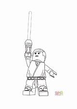 Luke Skywalker Coloring Lego Wars Star Pdf sketch template