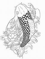 Coloring Koi Fish Pages Japanese Tattoo Adults Printable Adult Color Print Detailed Patterns Coy Clipart Getcolorings Mandala Ink Kids Getdrawings sketch template