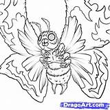 Godzilla Mothra Drawing Colouring Kaiju Muto Gigan Getdrawings Albanysinsanity Coloringhome Adora Clipart Mission Lovely sketch template