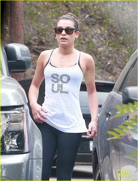 Lea Michele Jogs Before Glee Rehearsal With Gwyneth