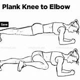 Elbow Plank Knee Do Exercise Skimble sketch template