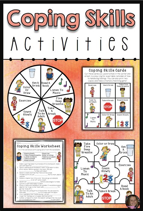 improve  coping skills   printable worksheets style