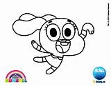 Coloring Gumball Pages Anais Cheerful Amazing Darwin Book Kids Coloringcrew Online Colouring Getdrawings Printable Clipartmag Drawings sketch template