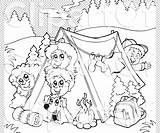 Camping Pages Coloring Printable Getcolorings Summer sketch template