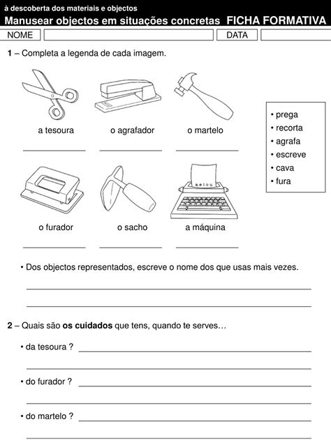 atividades propriedades  usos dos materiais  ano relacao materiais