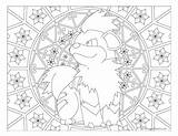 Pokemon Growlithe Arcanine Windingpathsart Ponyta Rapidash Coloriage Colo Mandala Adulte Getdrawings sketch template