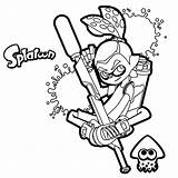 Splatoon Coloring Pages Agent Printable Inklings Protagonist Books Print Gxk Popular sketch template