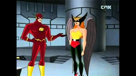 Flash Get Shot Down By Hawkgirl Youtube