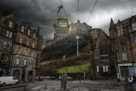 edinburgh castle cable car   passengers   ride april  news architecture