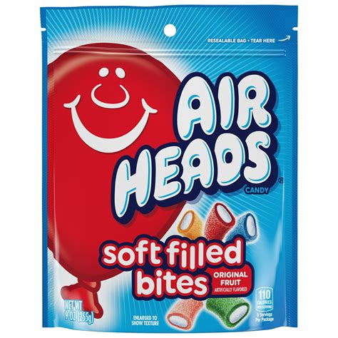 airheads candy soft filled bites stand  bag assorted tangy fruit