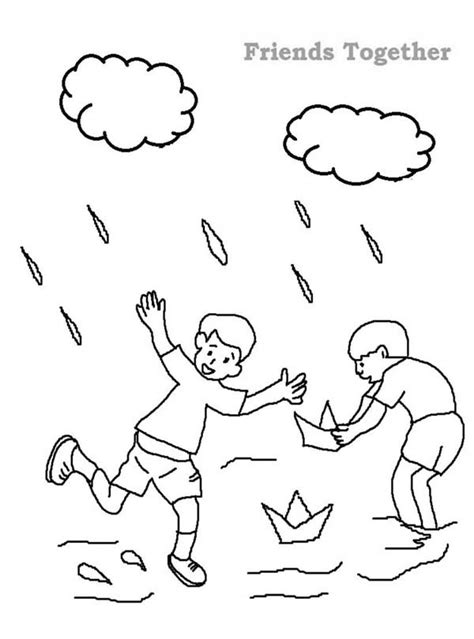 playing    friendship coloring page coloring sky