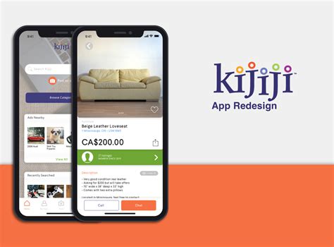 kijiji app redesign  chaz escoffery  dribbble