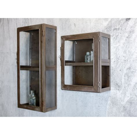 small kisari wall hanging storage cabinet  glass door  nkuku