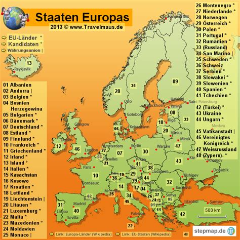 stepmap staaten europas landkarte fuer europa