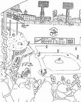 Sox Fenway Boston sketch template